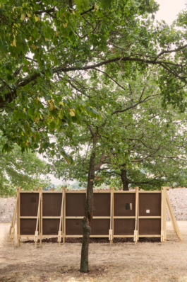 Il cielo di Francesco pavilion project, winner of the Fe.M – Festival di Microarchitettura 2025, Urbania (PU), Italy.