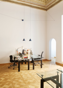 Interior photography of Il Foglio editorial offices at Palazzo Nari, Rome