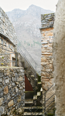 Colletta di Castelbianco, a thirteenth-century Ligurian village restored by Giancarlo De Carlo in the 1990s. Savona, Italy.