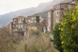Colletta di Castelbianco, a thirteenth-century Ligurian village restored by Giancarlo De Carlo in the 1990s. Savona, Italy.