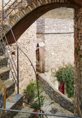 Colletta di Castelbianco, a thirteenth-century Ligurian village restored by Giancarlo De Carlo in the 1990s. Savona, Italy.